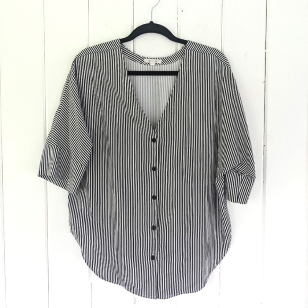 Vetta Striped The Boyfriend Shirt